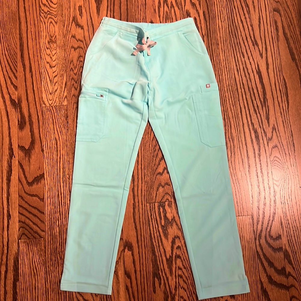 Wearfigs Yola - Petite Skinny Scrub Pants - XS - Petite / Fresh Aqua